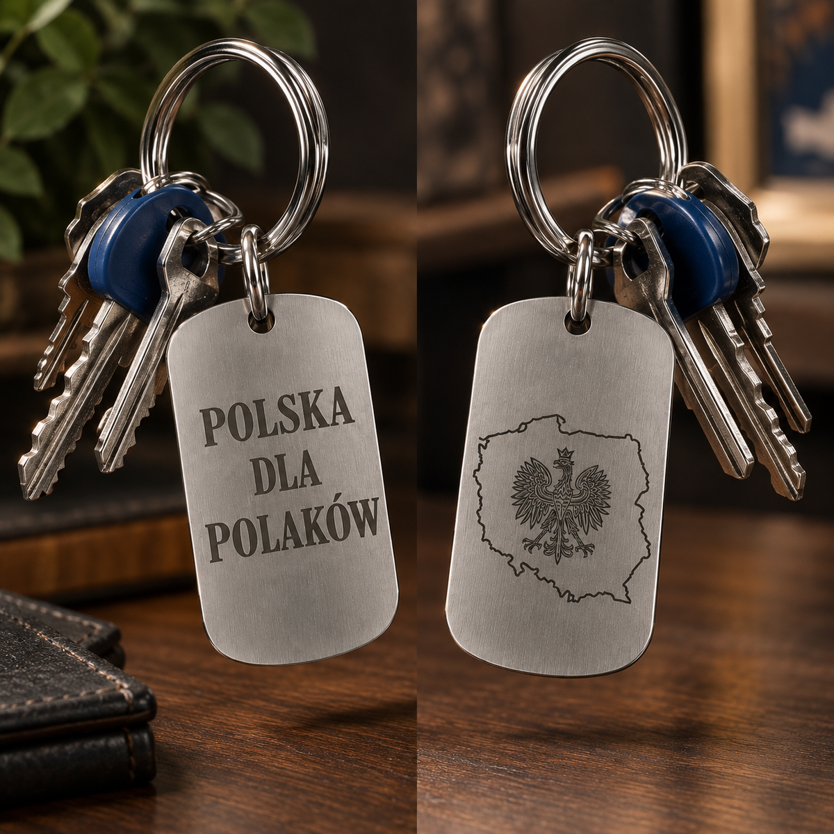 Brelok ze stali nierdzewnej - POLSKA DLA POLAKÓW