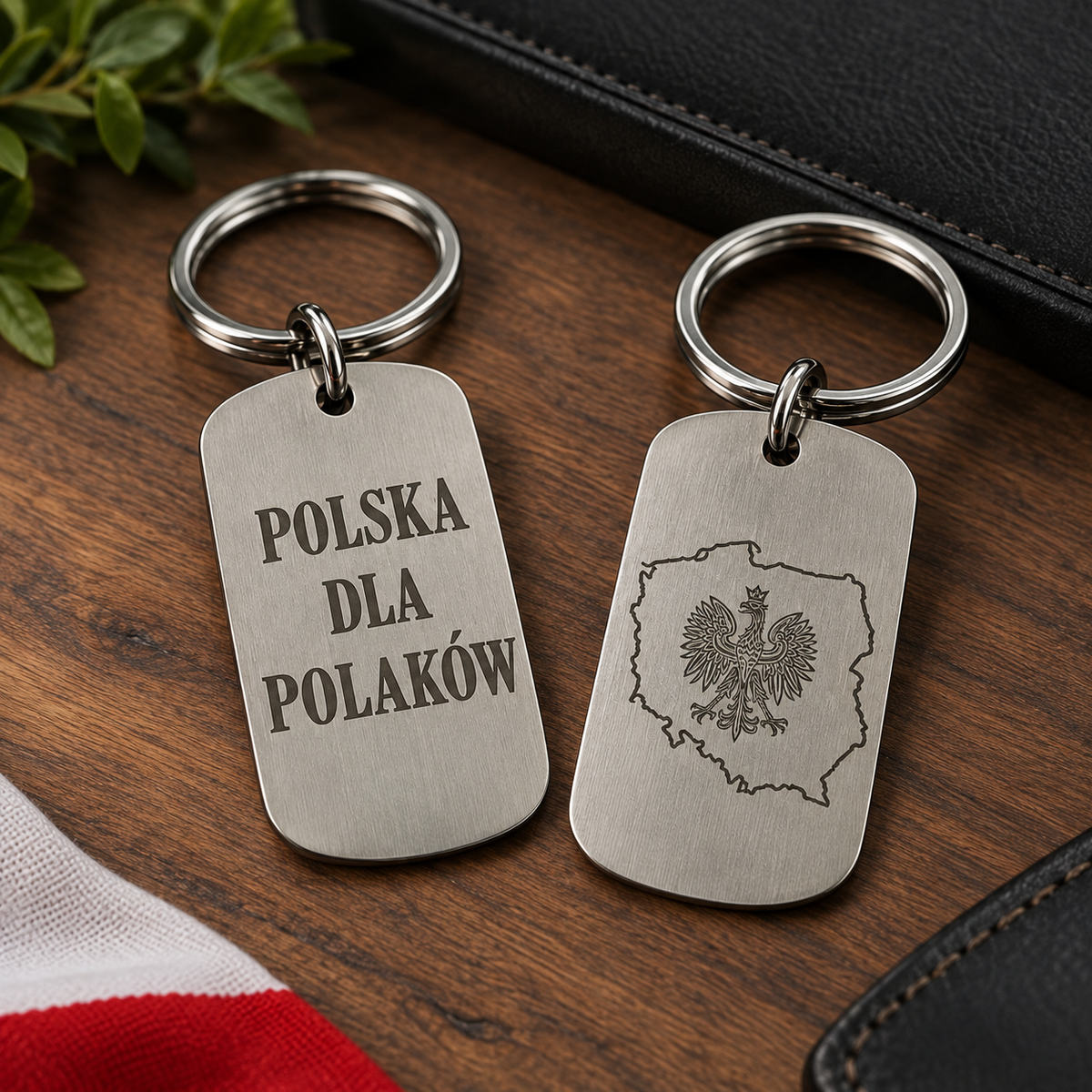 Brelok ze stali nierdzewnej - POLSKA DLA POLAKÓW